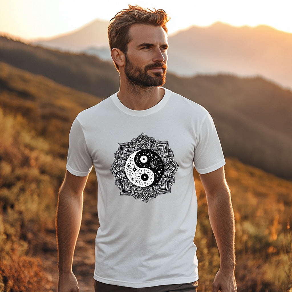 Cosmic Yin Yang Mandala T-shirt