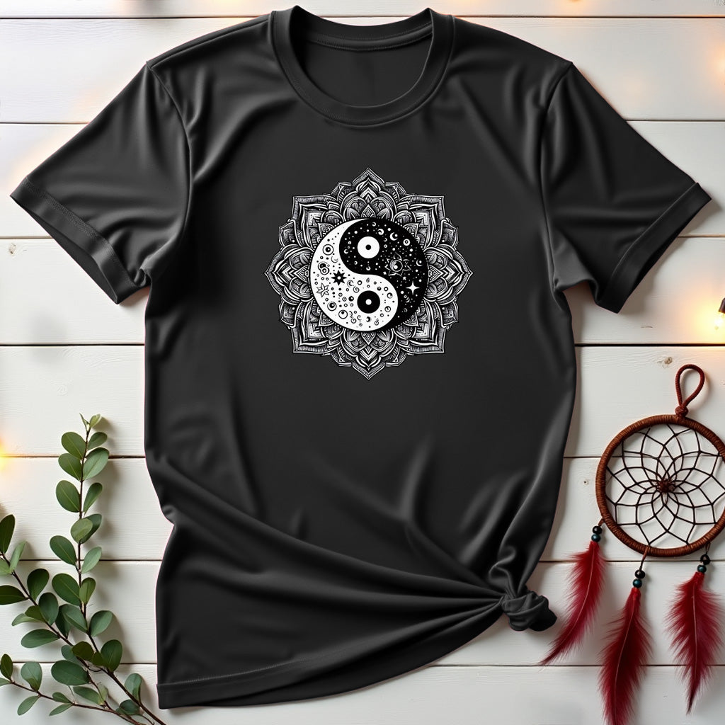 Cosmic Yin Yang Mandala T-shirt