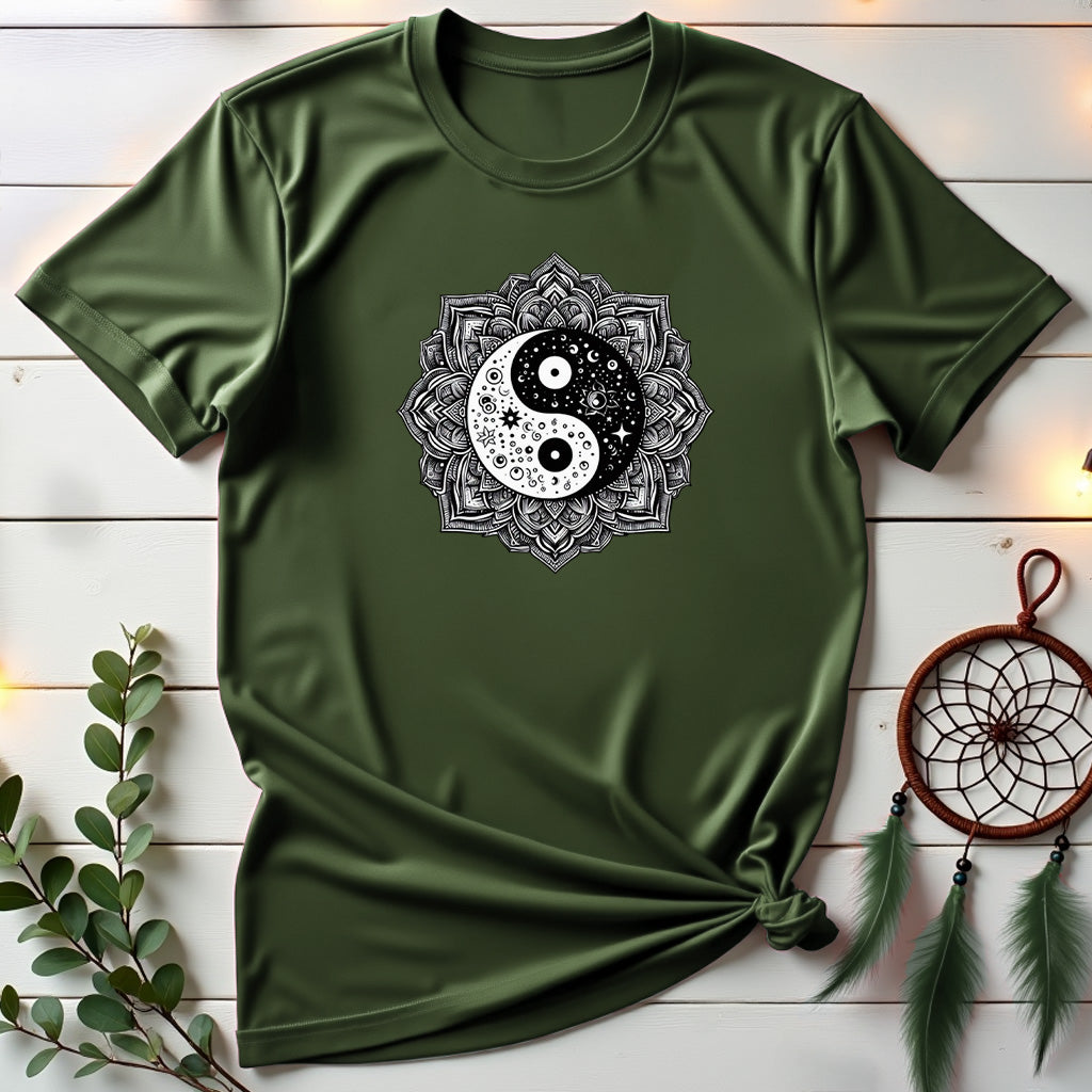 Cosmic Yin Yang Mandala T-shirt