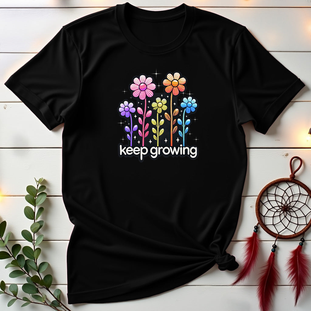 Colorful "Keep Growing" T-shirt