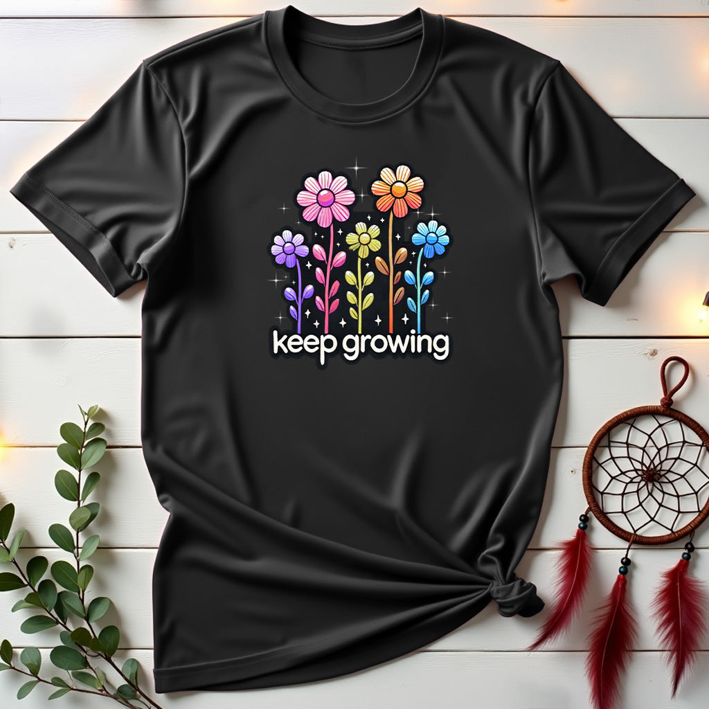 Colorful "Keep Growing" T-shirt