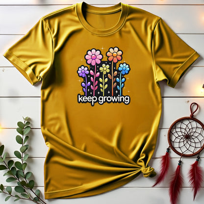 Colorful "Keep Growing" T-shirt