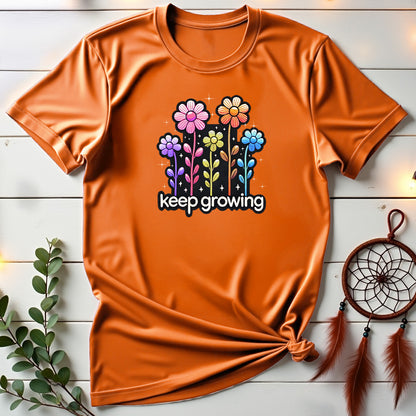 Colorful "Keep Growing" T-shirt