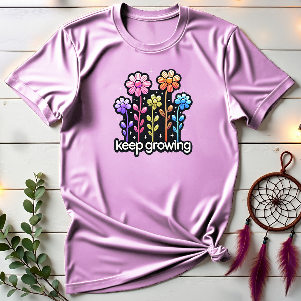 Colorful "Keep Growing" T-shirt