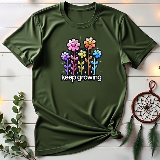 Colorful "Keep Growing" T-shirt