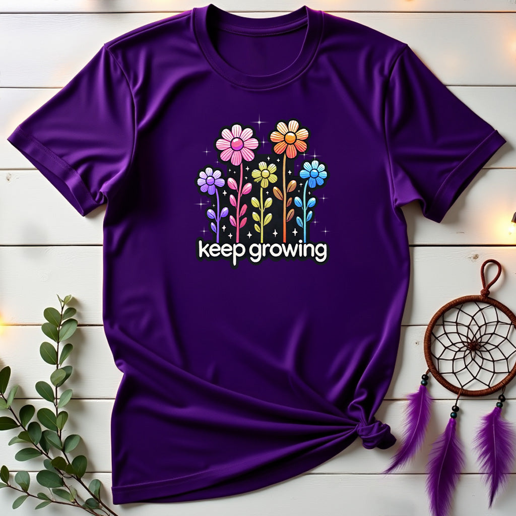 Colorful "Keep Growing" T-shirt