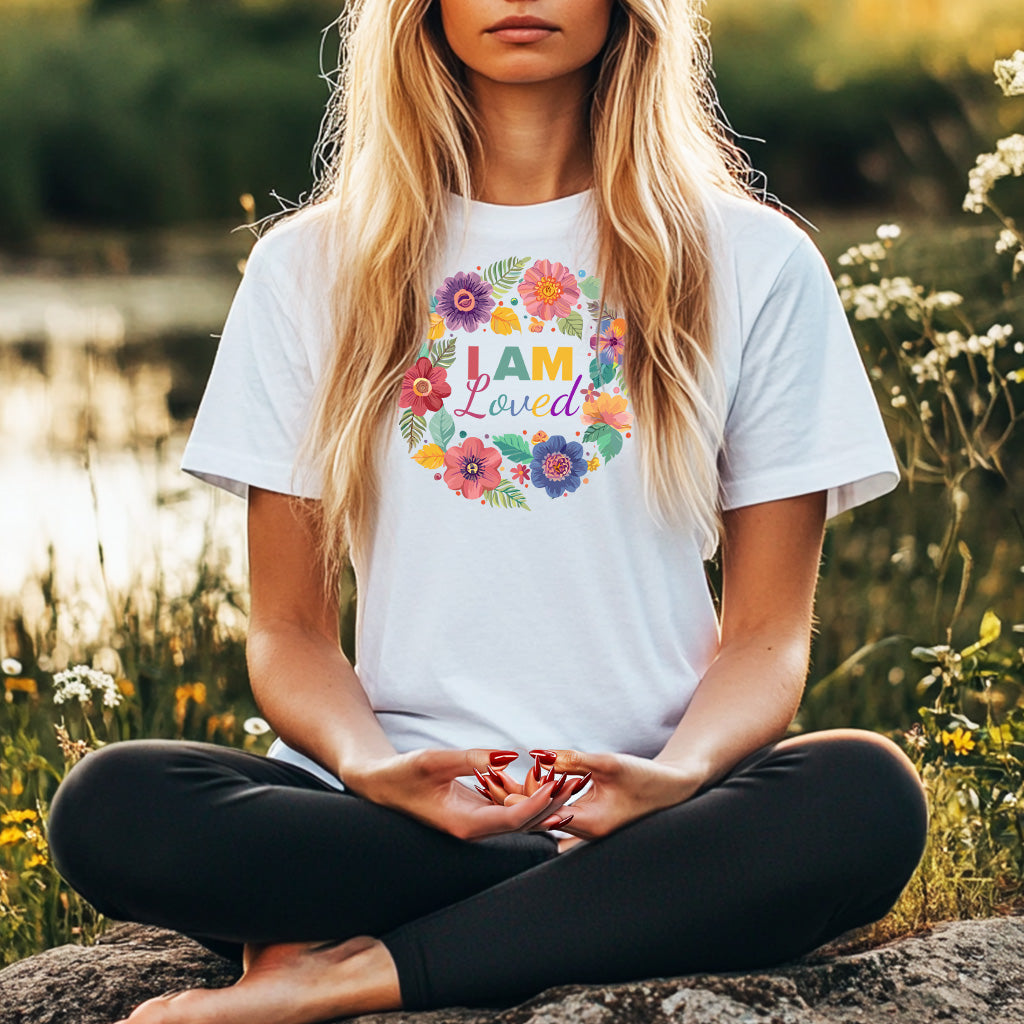 Floral I Am Loved T-shirt