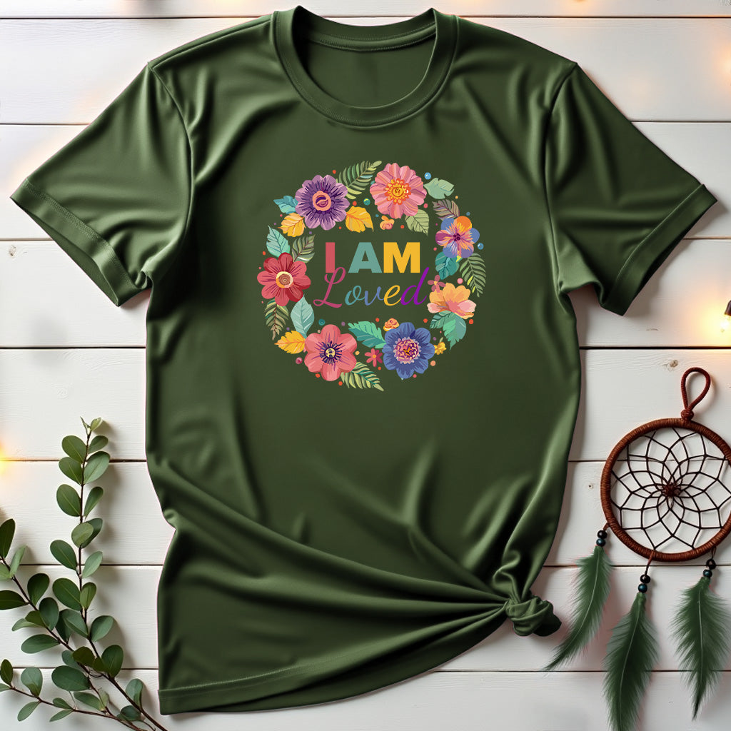 Floral I Am Loved T-shirt