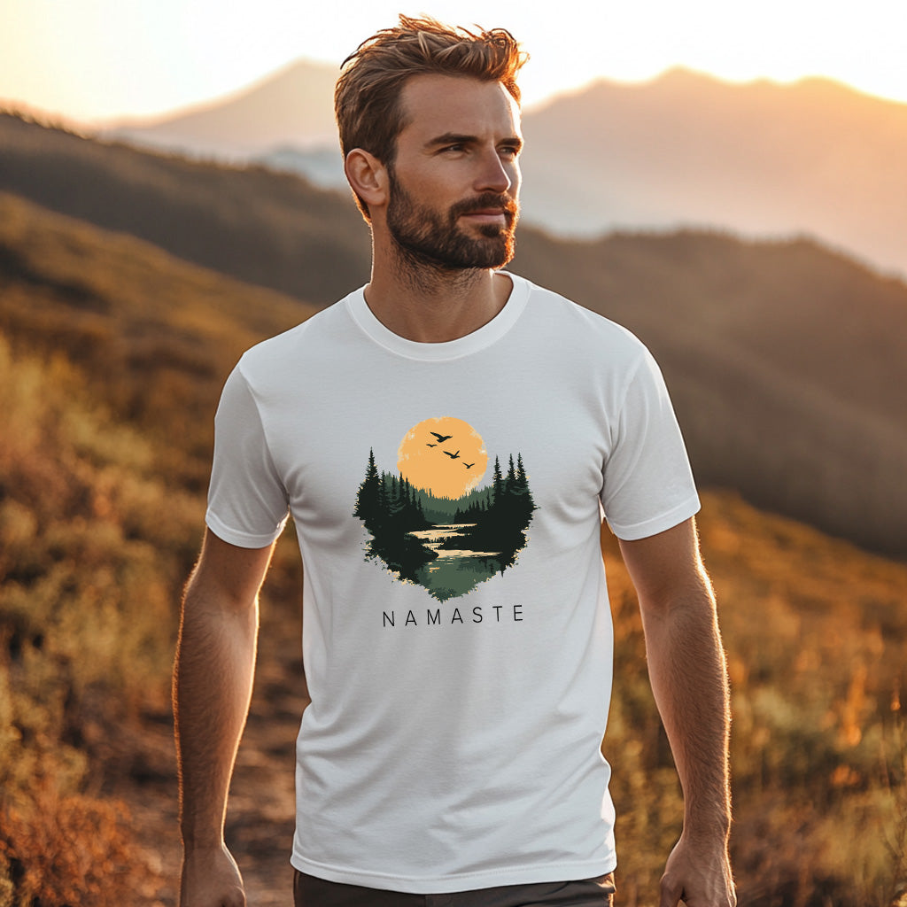 Vintage Landscape Namaste T-shirt