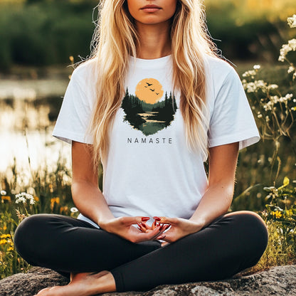 Vintage Landscape Namaste T-shirt