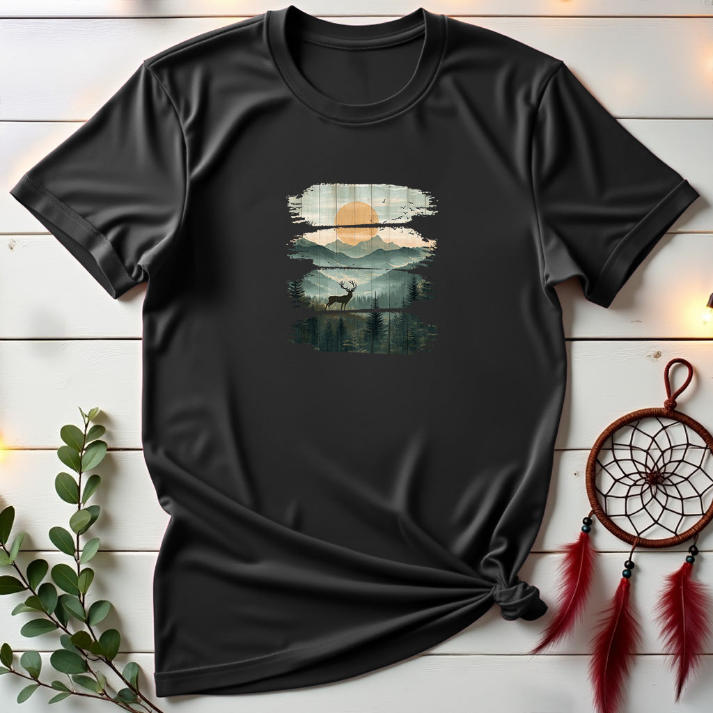 Mountain Wooden Panels T-shirt