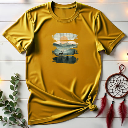 Mountain Wooden Panels T-shirt