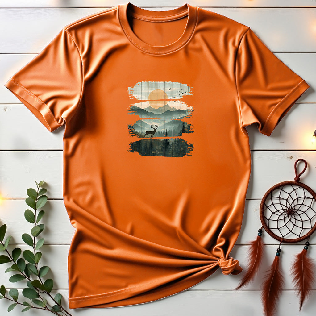 Mountain Wooden Panels T-shirt