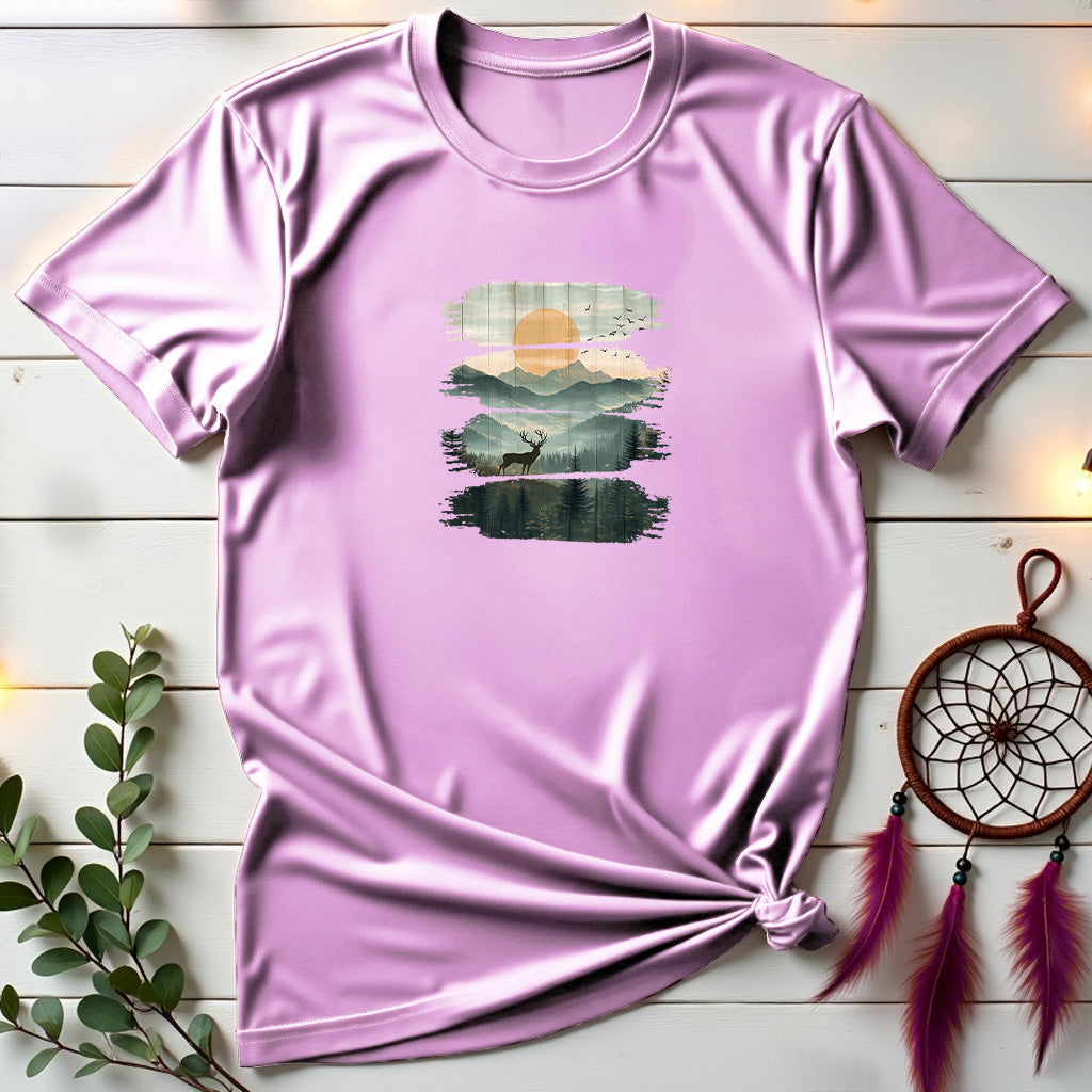 Mountain Wooden Panels T-shirt